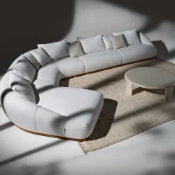 Ferri 1956 Sofas<Manila Modular Curved White Sofa by Palomba + Serafini #1