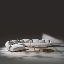 Ferri 1956 Sofas<Manila Modular Curved White Sofa by Palomba + Serafini #1