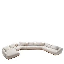 Ferri 1956 Sofas<Manila Modular Curved White Sofa by Palomba + Serafini #2