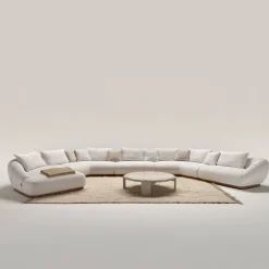 Ferri 1956 Sofas<Manila Modular Curved White Sofa by Palomba + Serafini #2