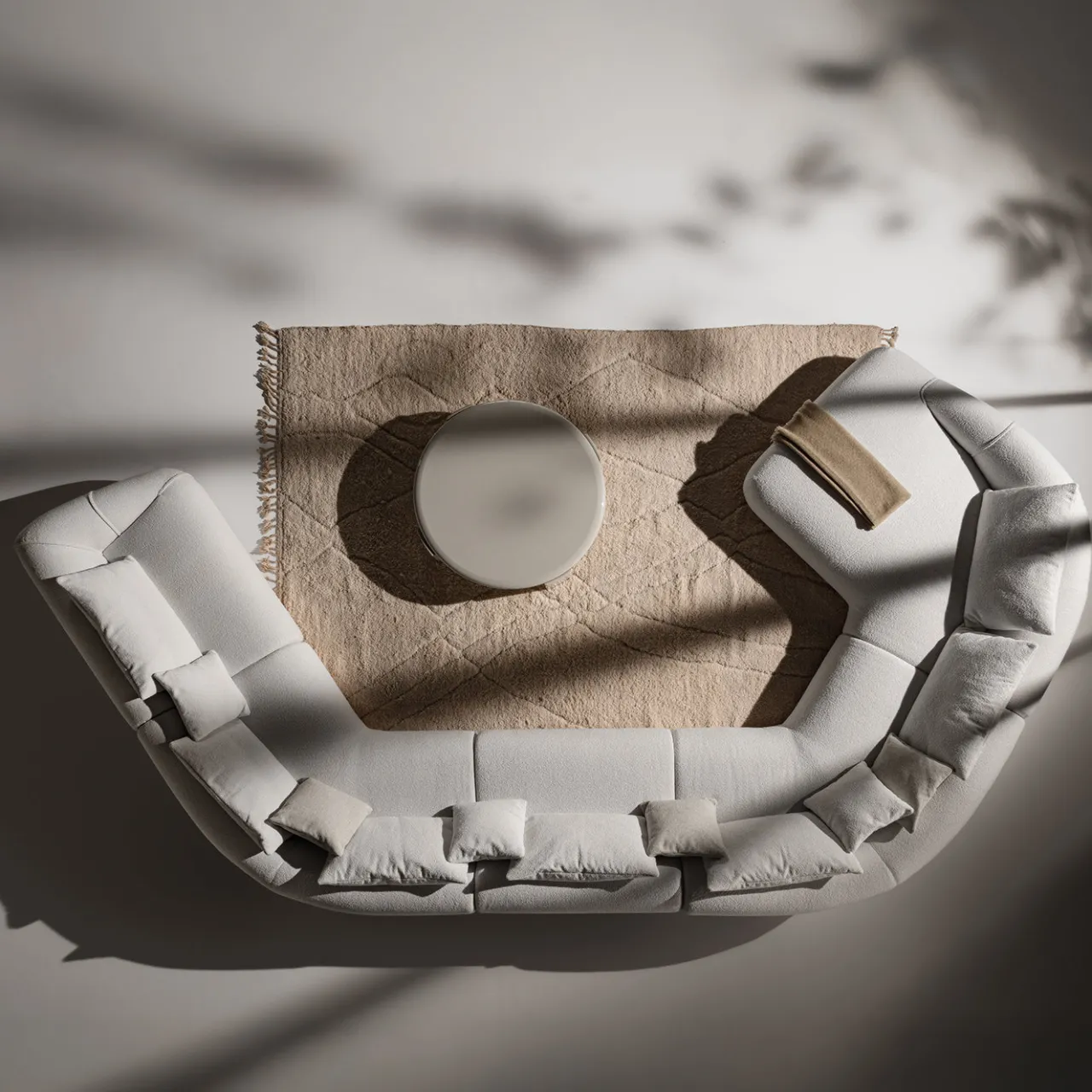 Ferri 1956 Sofas<Manila Modular Curved White Sofa by Palomba + Serafini #2