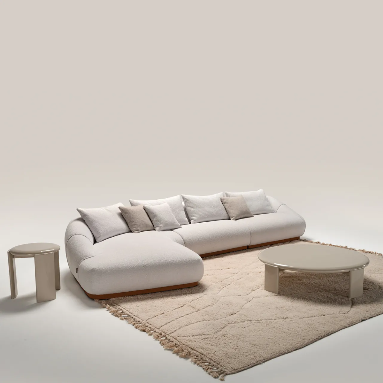 Ferri 1956 Sofas<Manila Modular L-Shaped White Sofa by Palomba + Serafini
