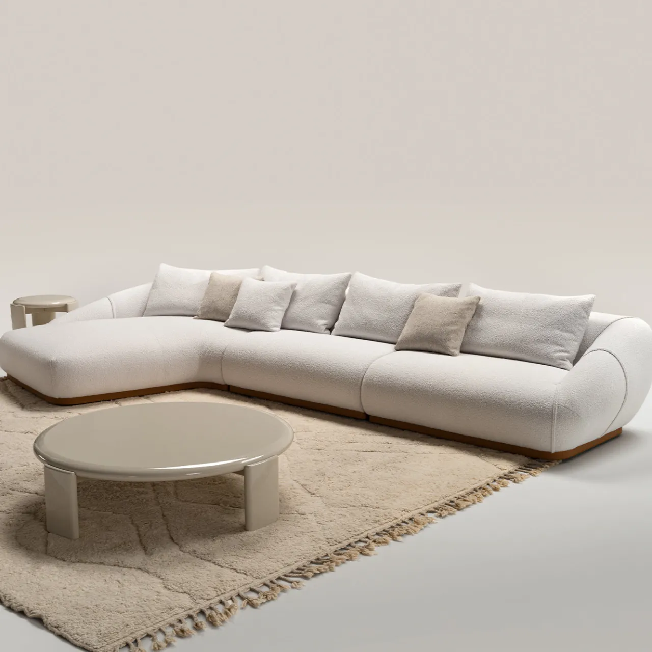 Ferri 1956 Sofas<Manila Modular L-Shaped White Sofa by Palomba + Serafini