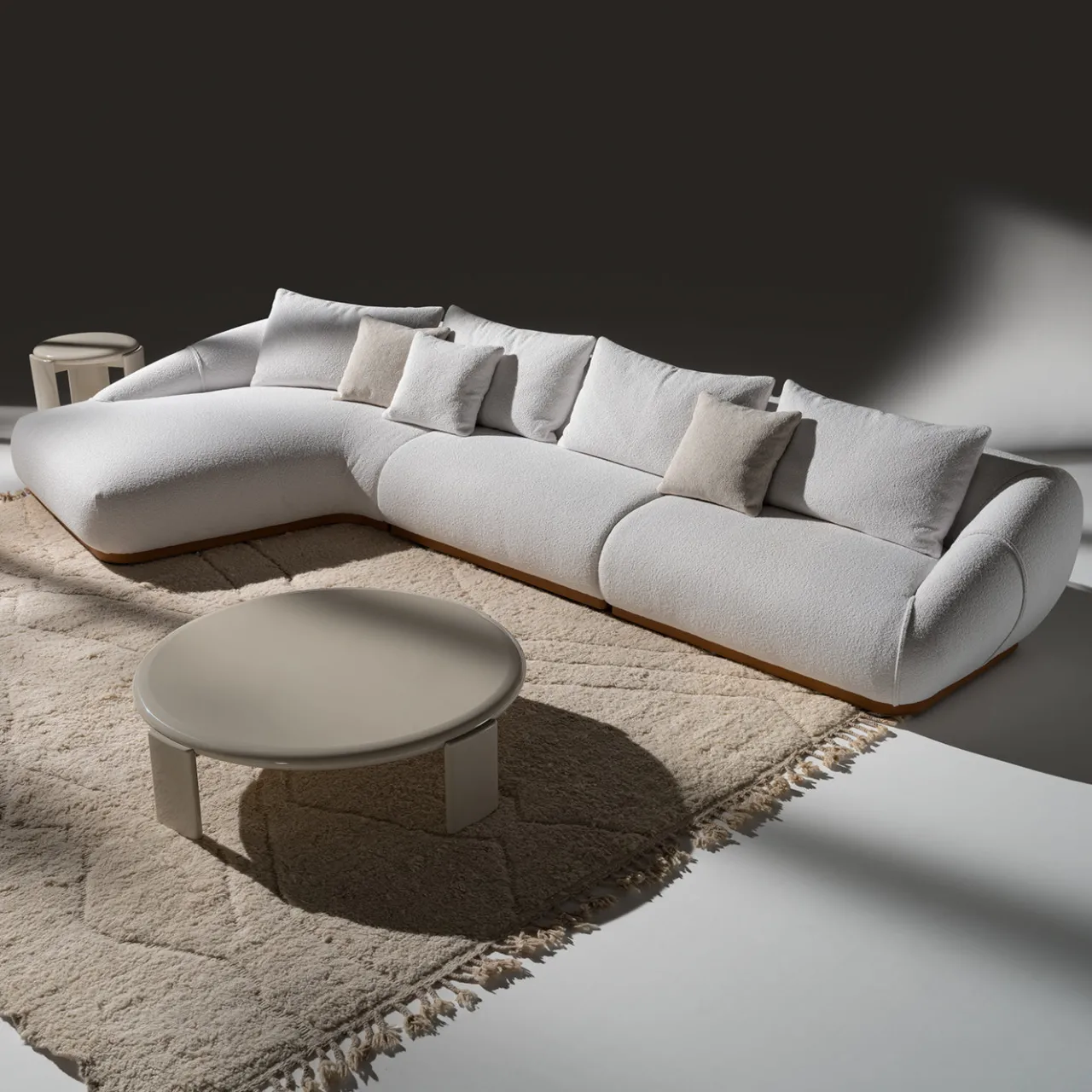 Ferri 1956 Sofas<Manila Modular L-Shaped White Sofa by Palomba + Serafini