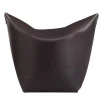 Tonucci Collection Ottomans & Poufs<Mao Dark Brown Leather Pouf by Viola Tonucci