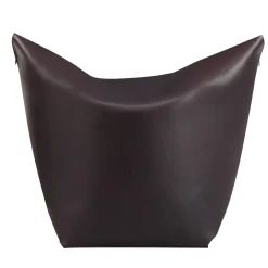 Tonucci Collection Ottomans & Poufs<Mao Dark Brown Leather Pouf by Viola Tonucci