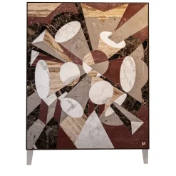 Marzia Boaglio Cabinets<Marble Esplosione Low Brown Cabinet