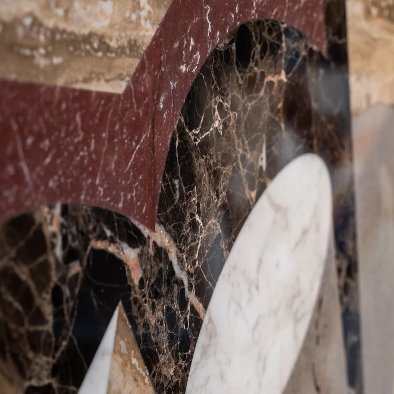 Marzia Boaglio Cabinets<Marble Esplosione Low Brown Cabinet