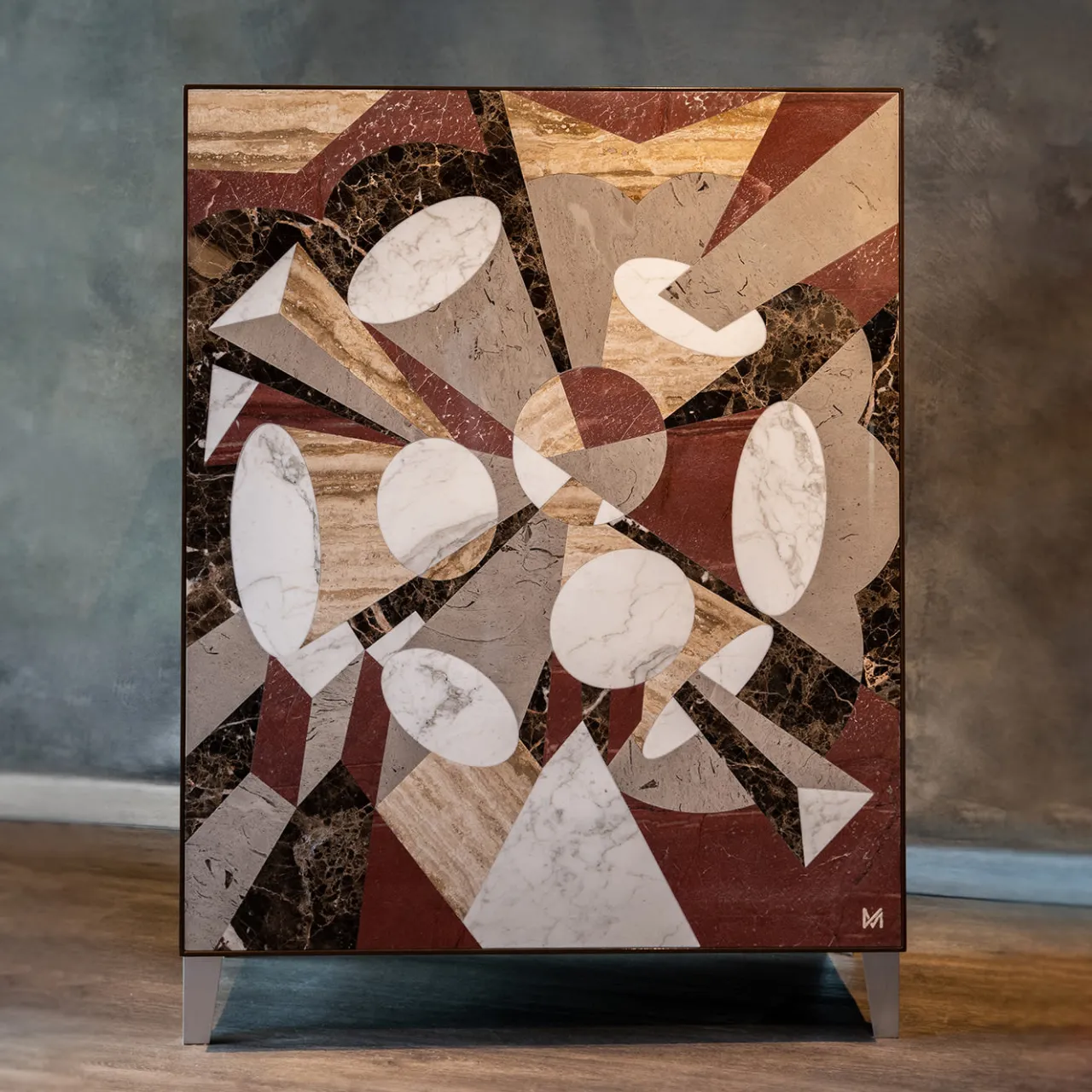 Marzia Boaglio Cabinets<Marble Esplosione Low Brown Cabinet
