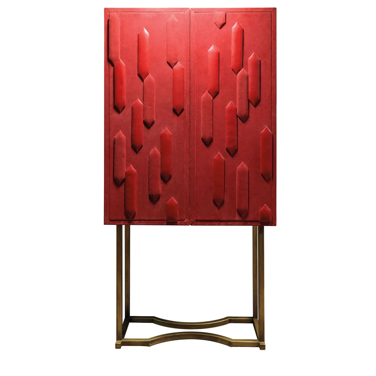 Artèpura Bar Cabinets<Marcello Red Leather Bar Cabinet