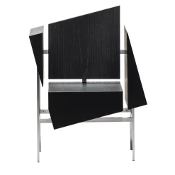 Paolo Pallucco Chairs<Mare Mosso Black Oak And Polished Aluminum Chair