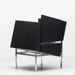 Paolo Pallucco Chairs<Mare Mosso Black Oak And Polished Aluminum Chair