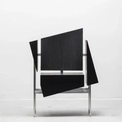 Paolo Pallucco Chairs<Mare Mosso Black Oak And Polished Aluminum Chair