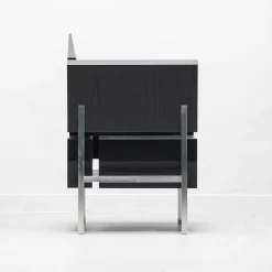 Paolo Pallucco Chairs<Mare Mosso Black Oak And Polished Aluminum Chair