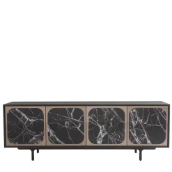 Morica Design Sideboards Buffets<Margarette 4-Door Breccia Imperiale Marble-Effect Sideboard