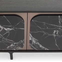 Morica Design Sideboards Buffets<Margarette 4-Door Breccia Imperiale Marble-Effect Sideboard