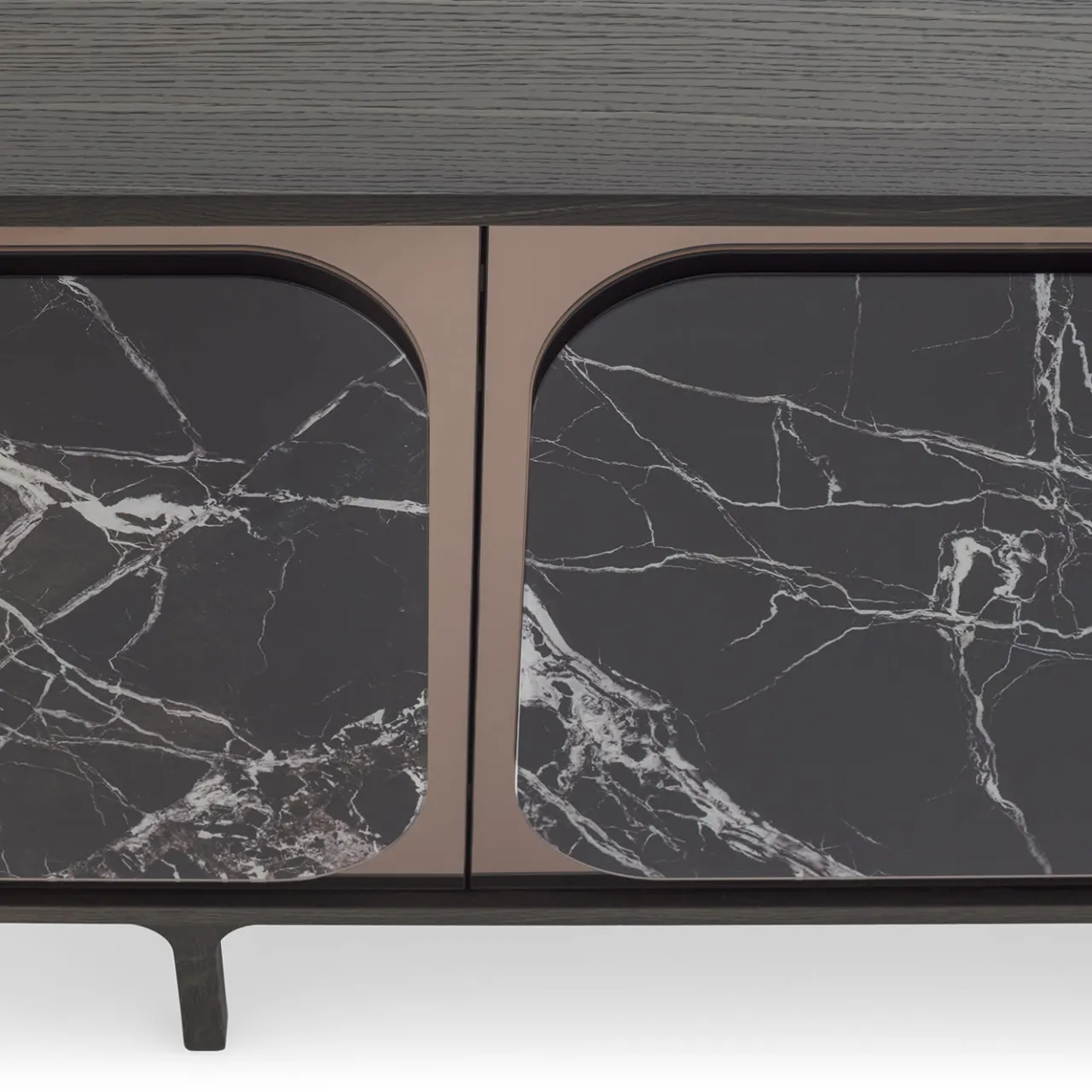Morica Design Sideboards Buffets<Margarette 4-Door Breccia Imperiale Marble-Effect Sideboard