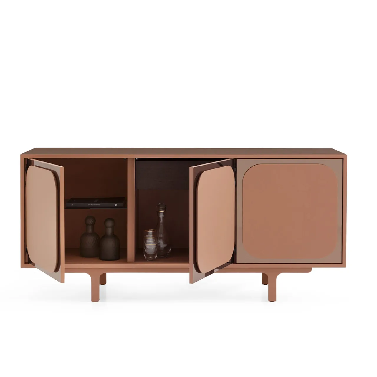 Morica Design Sideboards Buffets<Margarette 3-Door Mocha Mousse Sideboard
