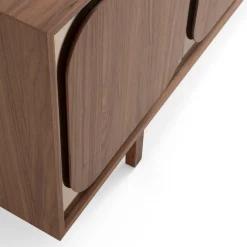 Morica Design Sideboards Buffets<Margarette 4-Door Sideboard in Canaletto Walnut Wood