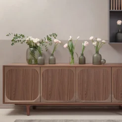 Morica Design Sideboards Buffets<Margarette 4-Door Sideboard in Canaletto Walnut Wood