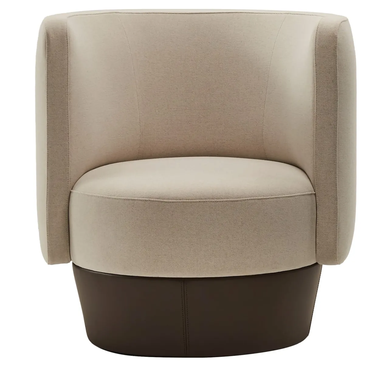 Casa Covre Armchairs<Margot Beige Leather Armchair