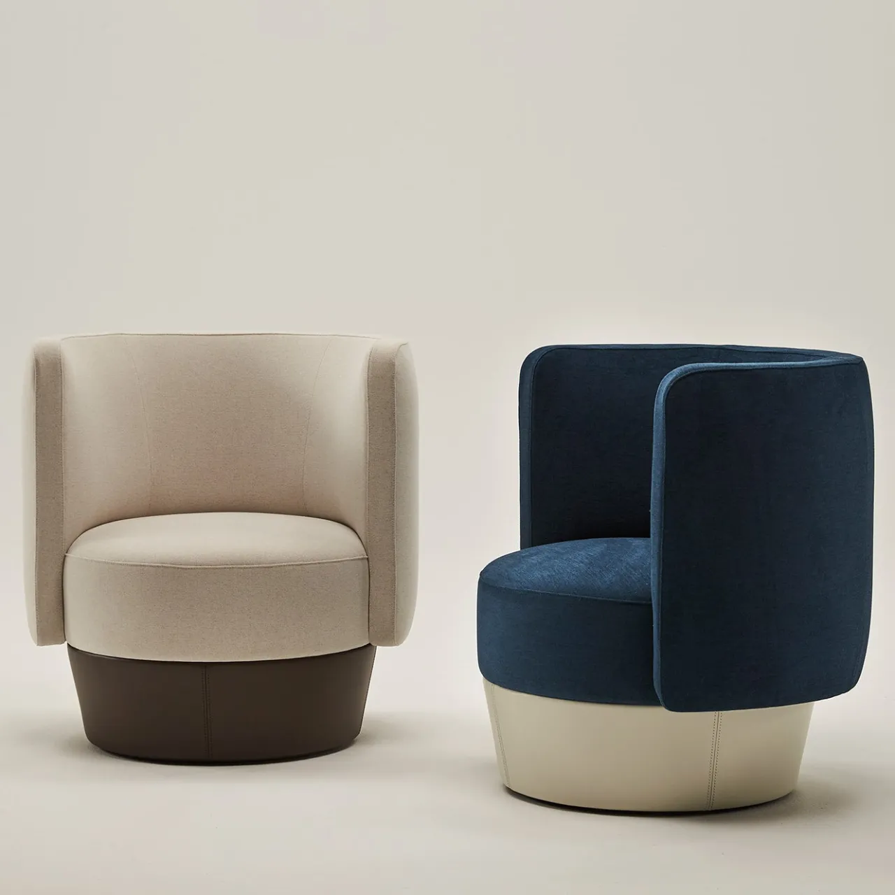 Casa Covre Armchairs<Margot Beige Leather Armchair