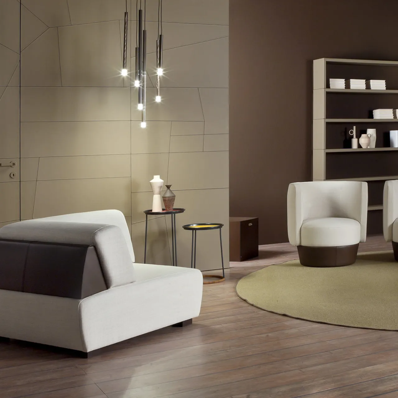 Casa Covre Armchairs<Margot Beige Leather Armchair
