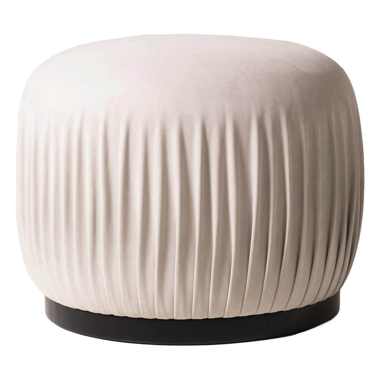Mantellassi 1926 Ottomans & Poufs<Margot round off white pouf