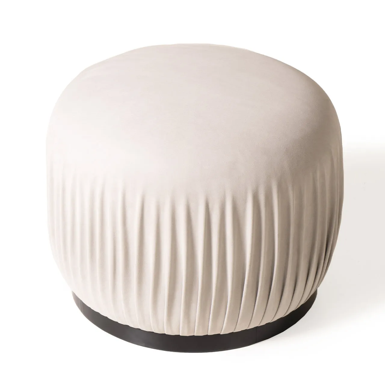 Mantellassi 1926 Ottomans & Poufs<Margot round off white pouf