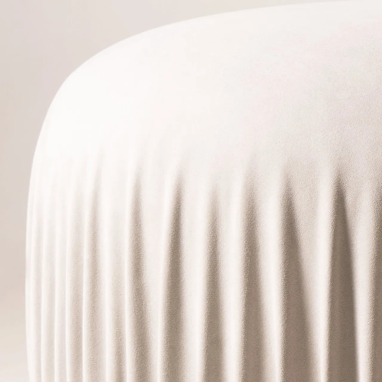 Mantellassi 1926 Ottomans & Poufs<Margot round off white pouf
