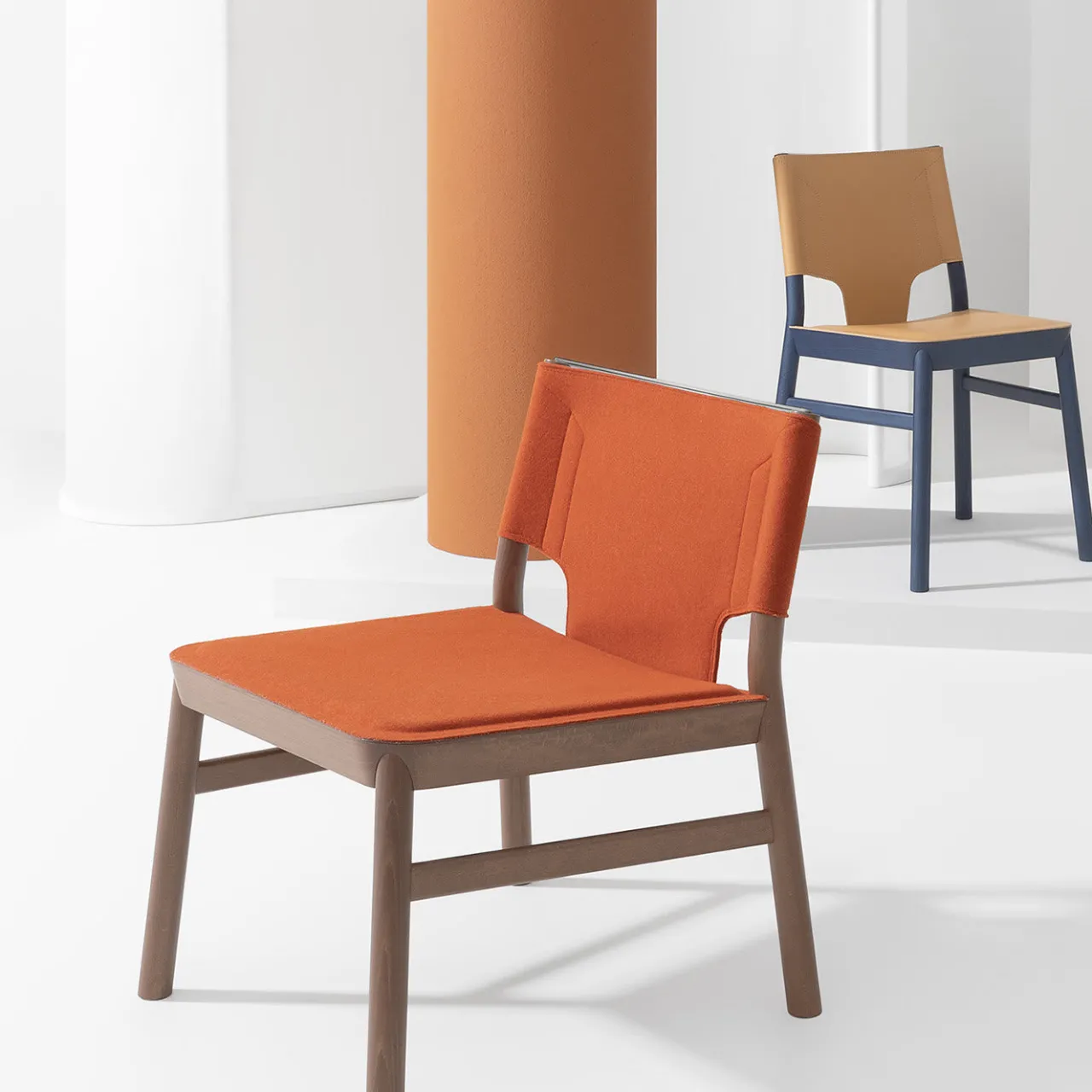 Billiani 1911 Lounge Chairs<Marimba 114 Orange Lounge Chair by Emilio Nanni