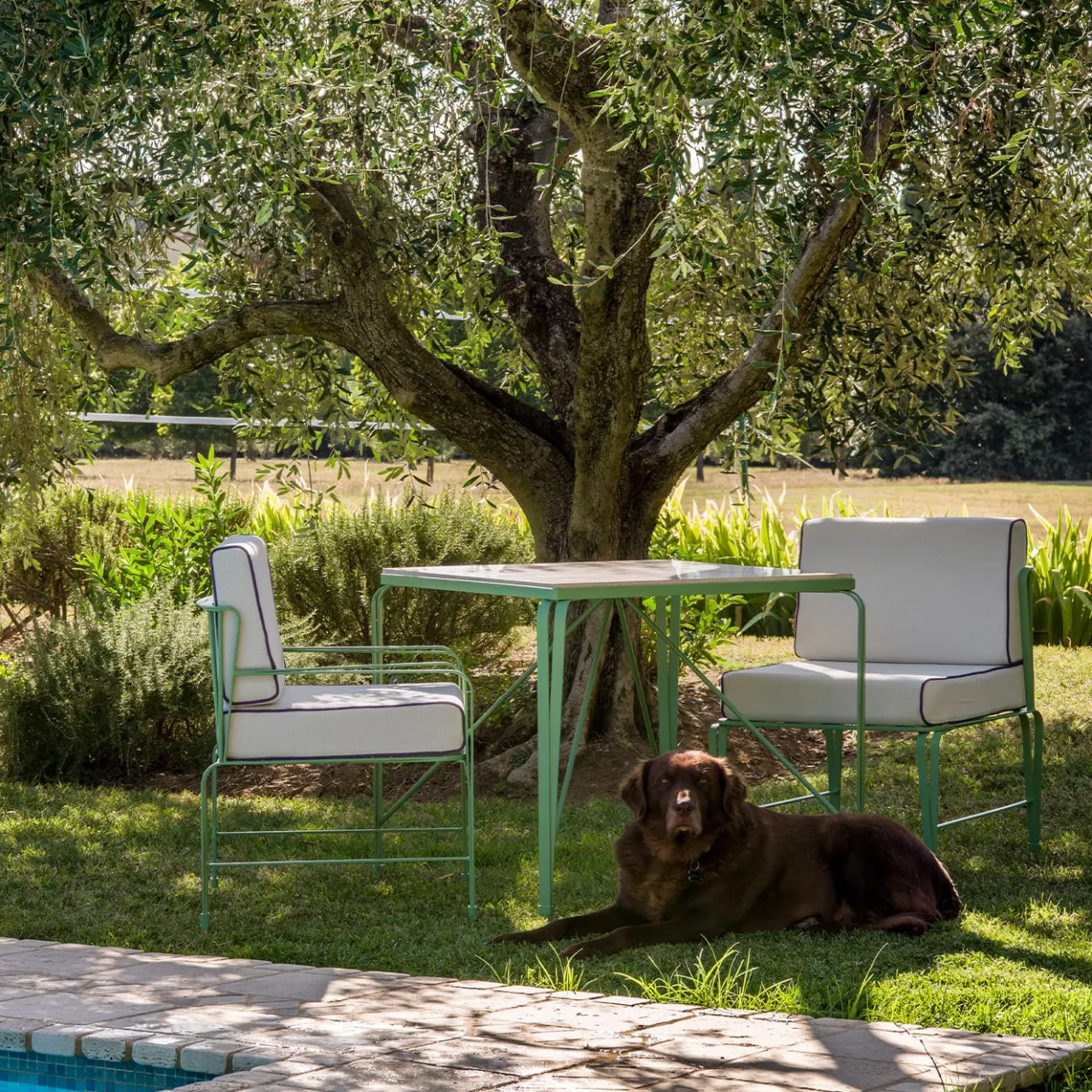 Officina Ciani Outdoor Dining Tables<Marina Square Table by Ciarmoli Queda Studio