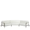 Officina Ciani Outdoor Sofas & Benches<Marina White Fabric & Brown Steel Outdoor Sofa