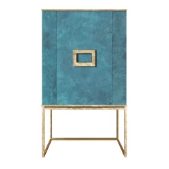 Isabella Costantini Bar Cabinets<Marion Turquoise & Gold Bar Cabinet