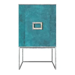 Isabella Costantini Bar Cabinets<Marion Turquoise & Silver Bar Cabinet