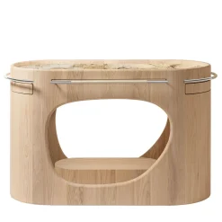 Giobagnara Consoles<Maris Wood Base with Marble Top Bar Console by Kelly Wearstler