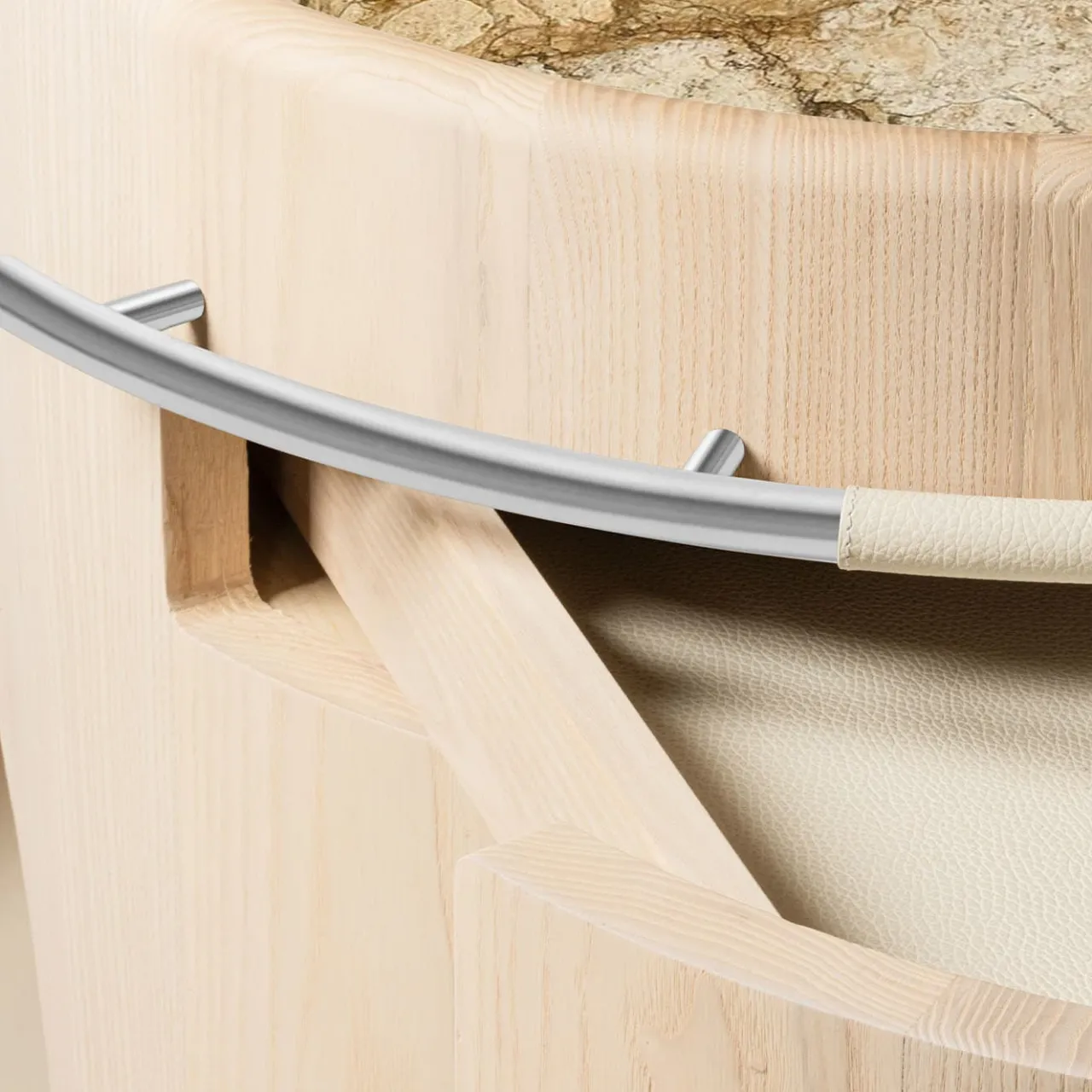 Giobagnara Consoles<Maris Wood Base with Marble Top Bar Console by Kelly Wearstler