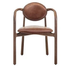 Enrico Pellizzoni Armchairs<Marlena Leather & Wood Armchair
