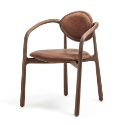 Enrico Pellizzoni Armchairs<Marlena Leather & Wood Armchair