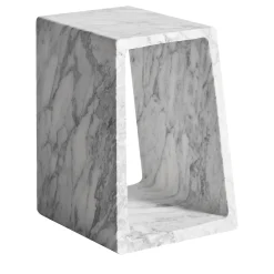 Luce Di Carrara Stools<Marmeria White Marble Module
