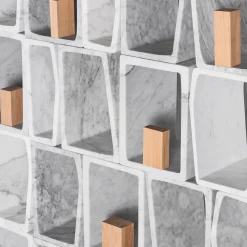 Luce Di Carrara Stools<Marmeria White Marble Module