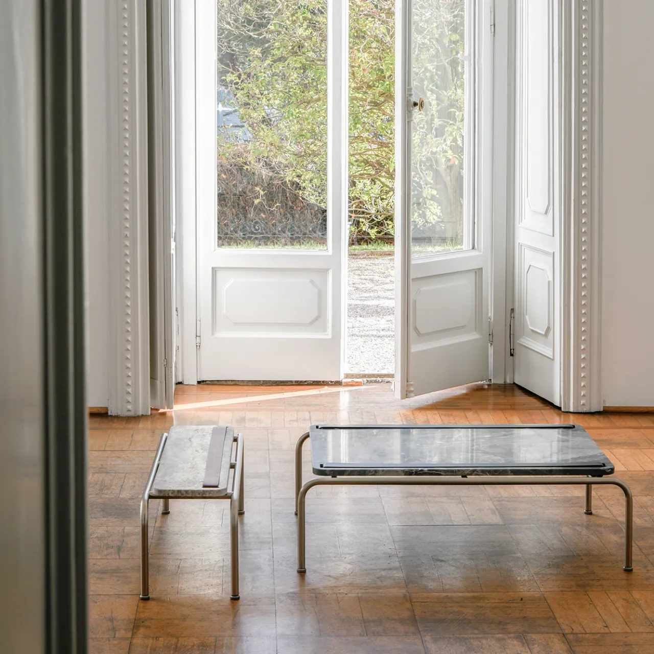 DalMoto Coffee Tables<Marmorino Beige Coffee Table
