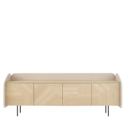 Morica Design Sideboards Buffets<Marmorino lacquered INTARSIO Sideboard with Hand-Inlaid Natural Oak Shell