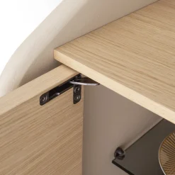 Morica Design Sideboards Buffets<Marmorino lacquered INTARSIO Sideboard with Hand-Inlaid Natural Oak Shell