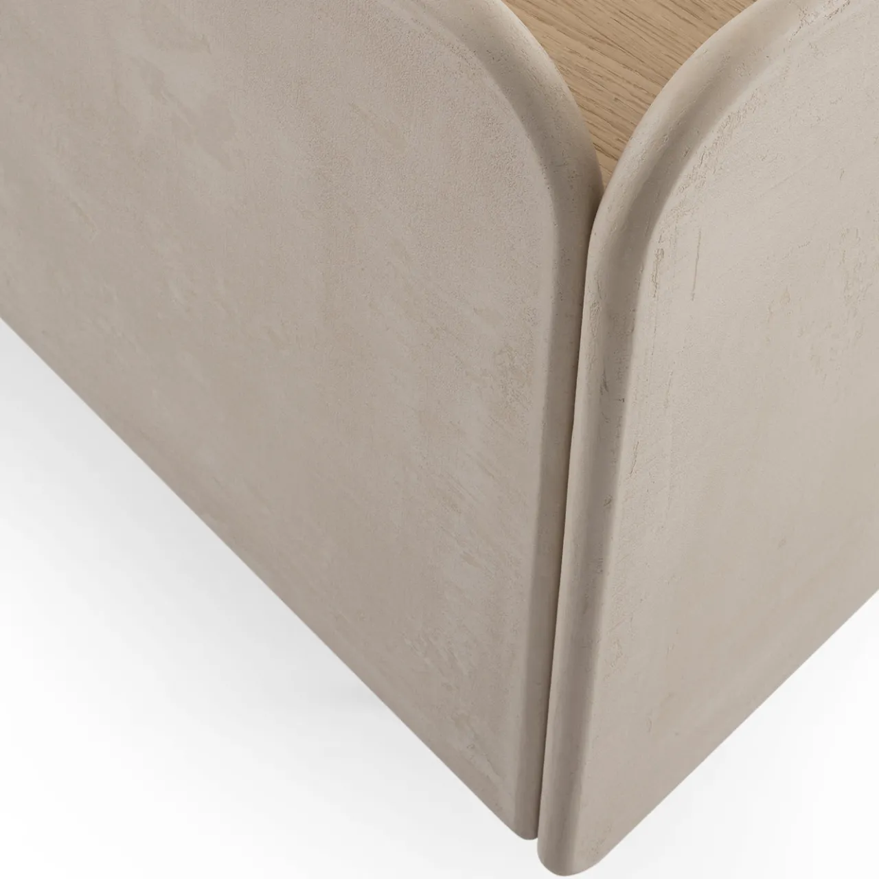 Morica Design Sideboards Buffets<Marmorino lacquered INTARSIO Sideboard with Hand-Inlaid Natural Oak Shell