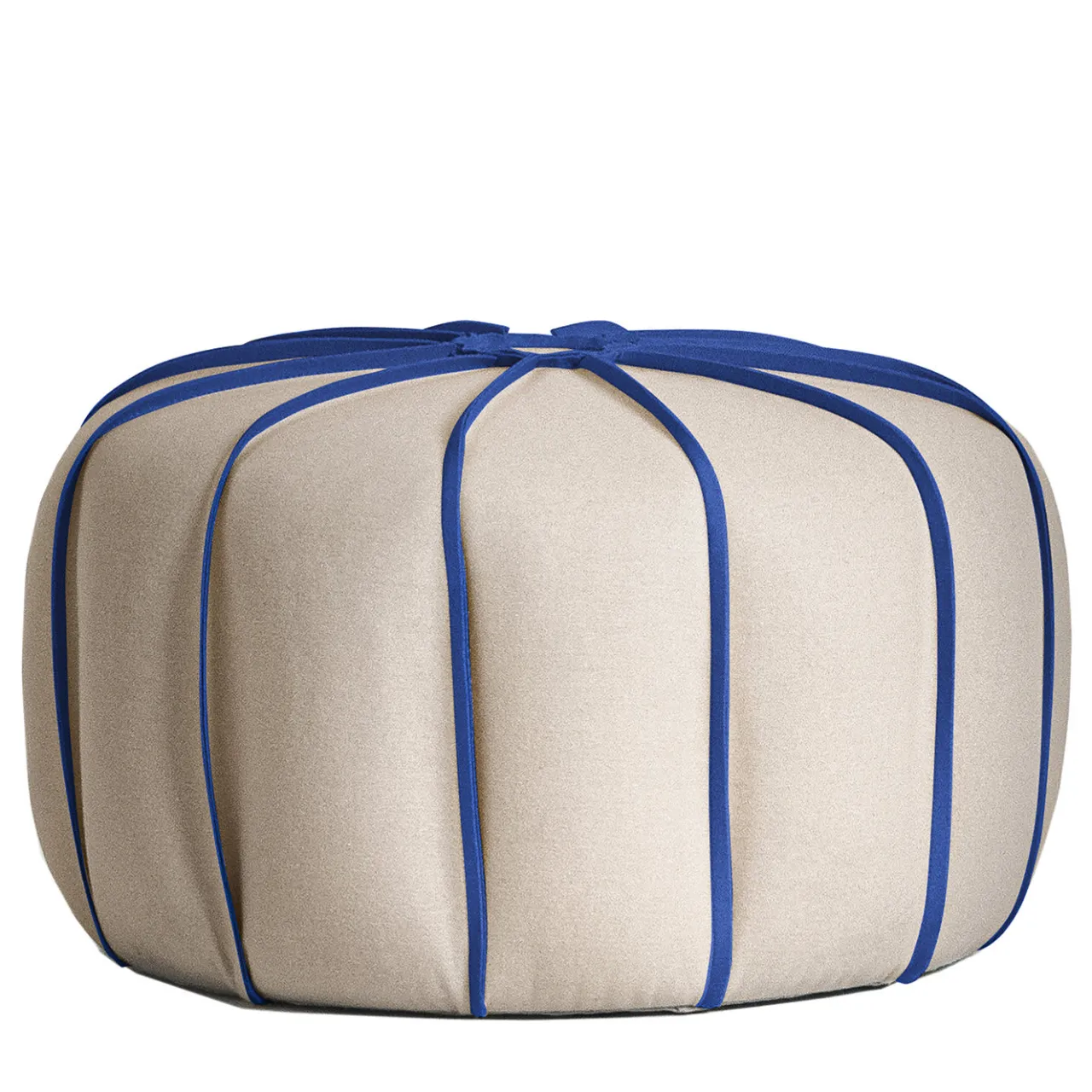 My Home Ottomans & Poufs<Marrakech Low Beige/Bluette Pouf by Enrico Cesana