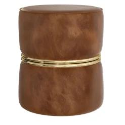 Guerra Vanni Ottomans & Poufs<Marshmallow Brown Velvet Pouf