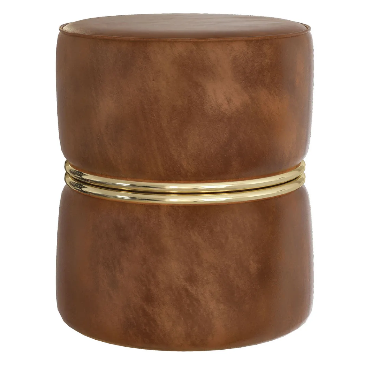Guerra Vanni Ottomans & Poufs<Marshmallow Brown Velvet Pouf