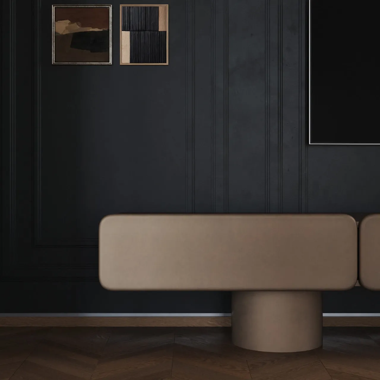Ultramobili Sideboards Buffets<Marte Bronze Metal Effect Low Sideboard