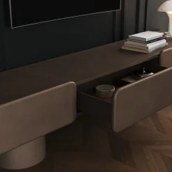 Ultramobili Sideboards Buffets<Marte Bronze Metal Effect Low Sideboard